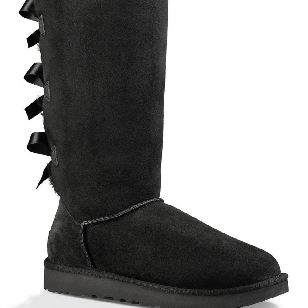 UGG® Bailey Bow II Suede Tall Water-Resistant Cold Weather Boots.